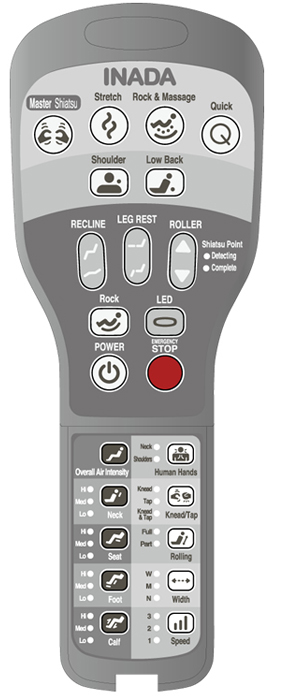 Yumerobo Remote Control Inada Massage Chair